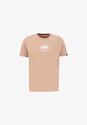 Alpha Industries, BASIC T-SHIRT ML - Tricou cu imprimeu - dusty coral