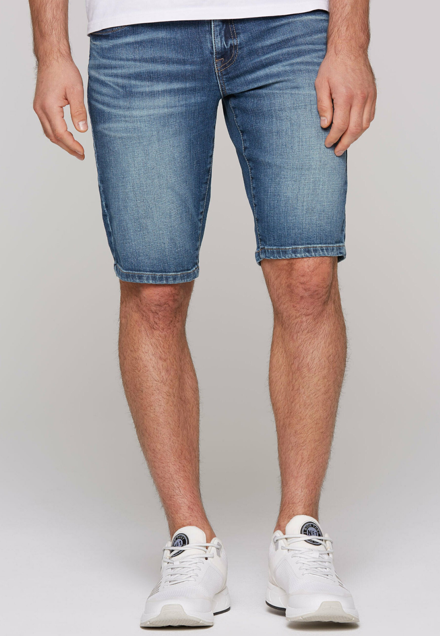 CASAMODA Herren Shorts In Blau/Anthrazit – Bequeme Jogging-Bermuda Mit Stretch, Gr. W38