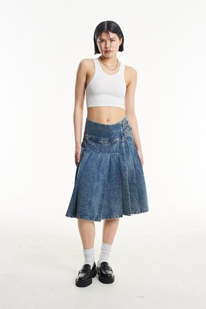 AGYNESS SKIRT - Denim skirt - blue dirty wash