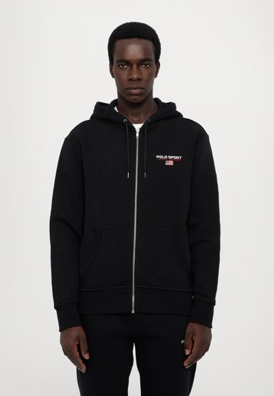 Polo Ralph Lauren POLO SPORT FLEECE FULL ZIP HOODIE - Cipzáras pulóver - black/white