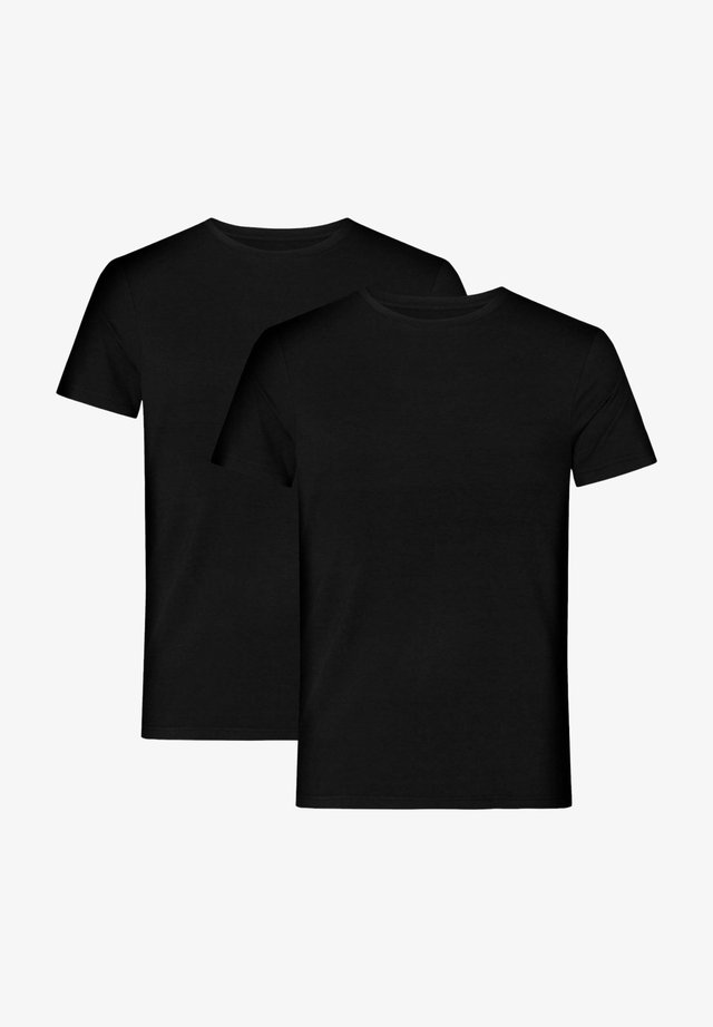 2 PACK BAMBOO - T-shirt - bas - black