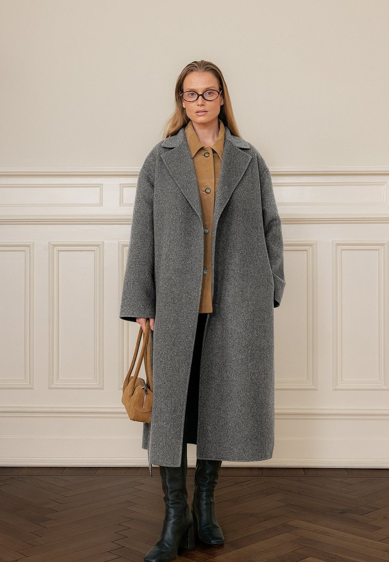 NA-KD DOUBLE FACED Trench dark grey/gris foncé