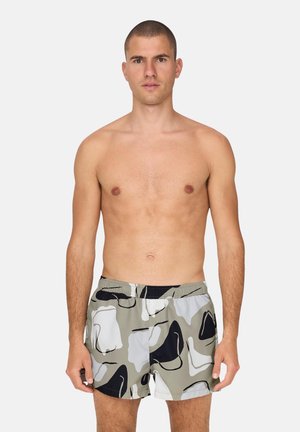 TODD MIT ELASTISCHEM BUND UND S - Bañador corto - grau