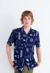 Only & Sons ONSALVIN OBJECT RESORT LINEN MIX - Camicia - navy blazer