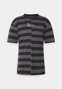 Karl Kani UNISEX SMALL SIGNATURE SPLIT STRIPE TEE - Tricou cu imprimeu - dark grey