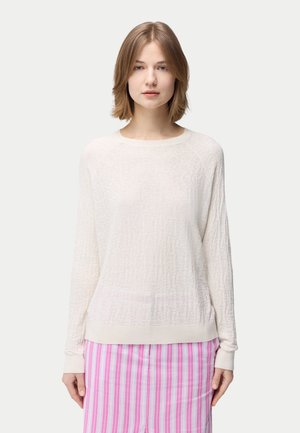 Stickad tröja - white