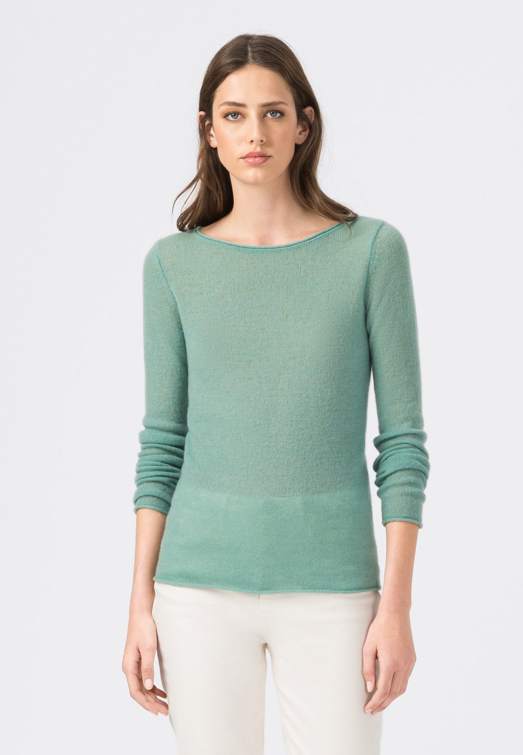 Damenbekleidung Hallhuber Kaschmir Pullover Blau Kaschmir Pullover