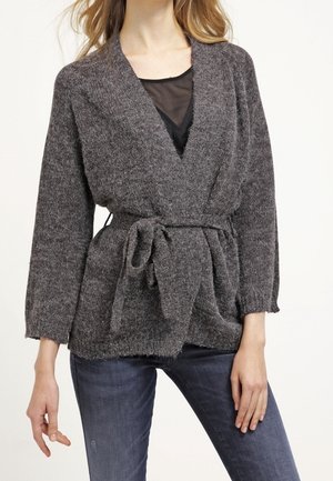 Cardigan - mottled dark grey