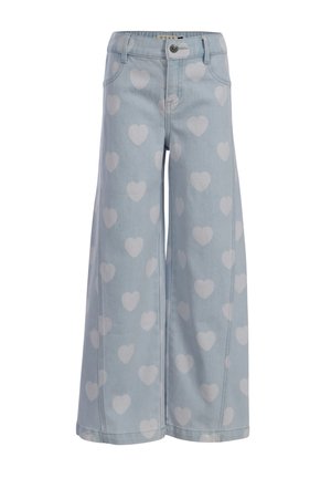 WIDE LEG HEARTS - Relaxed fit jeans - licht blauw