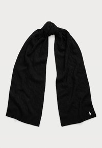 CABLE KNIT WOOL CASHMERE SCARF - Halsduk - black