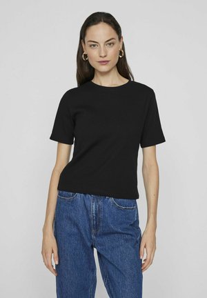 MIT KURZEN ÄRMELN RUNDHALS - T-shirts med print - black beauty