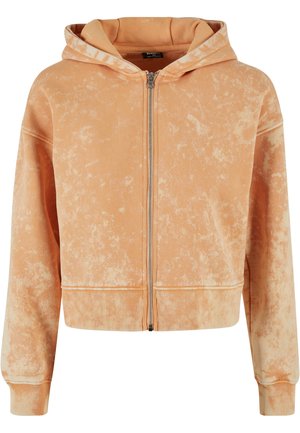 TOWEL WASHED - Sweatjacke - paleorange