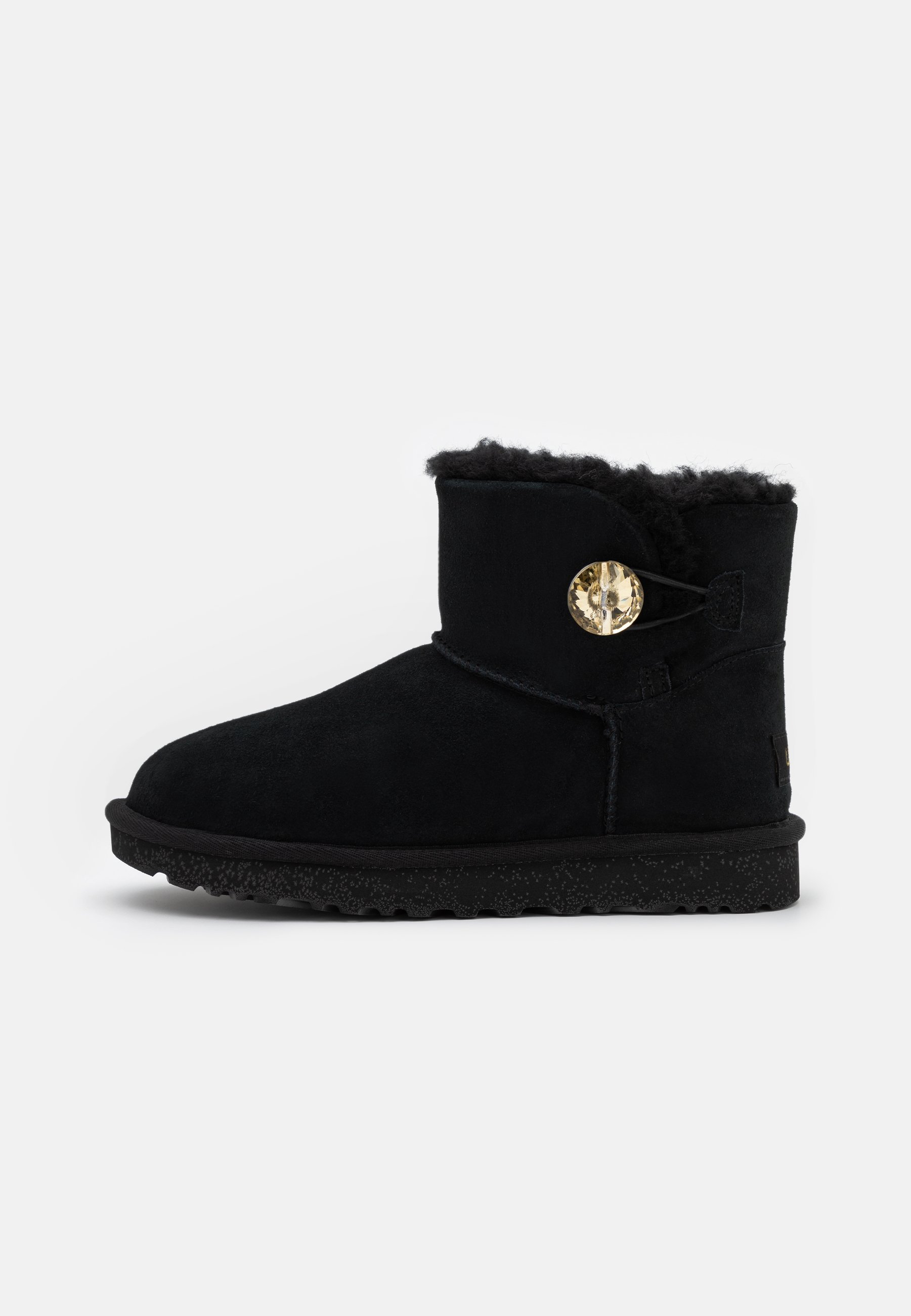 UGG MINI BAILEY BUTTON BLING - Korte laarzen - black/gold/Zwart - Zalando.nl