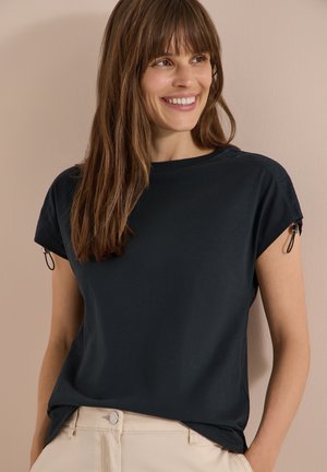 Cecil, T-SHIRT WITH RUCHING IN A SOLID COLOR - T-shirt imprimé - palm breeze green