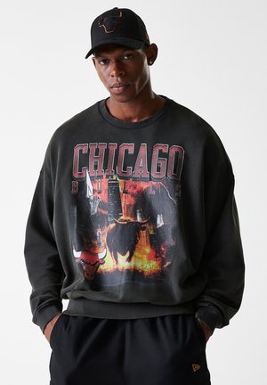 NBA CHICAGO BULLS WASHED CREW UNISEX - Sweatshirt - black