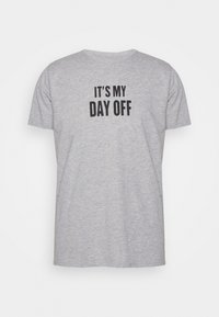 Brave Soul T-shirt estampada - grey marl/black