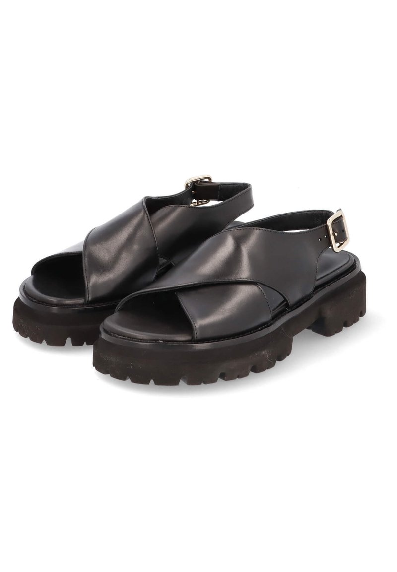 Damen Sneaker | Thea Mika Plateausandalette nero/schwarz - YN05035 Damen Sneaker | Thea Mika Plateausandalette nero/schwarz - YN05035