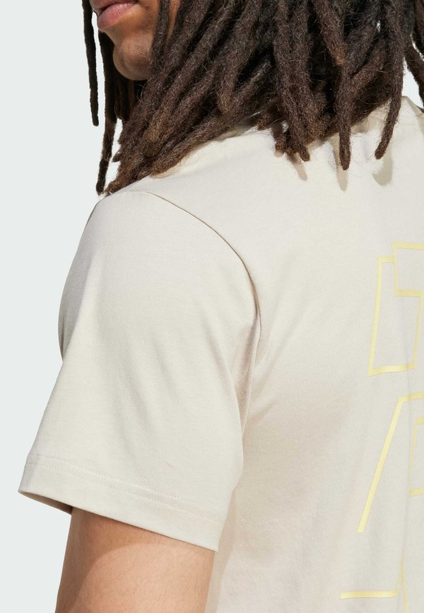 Print T-shirt -  beige3