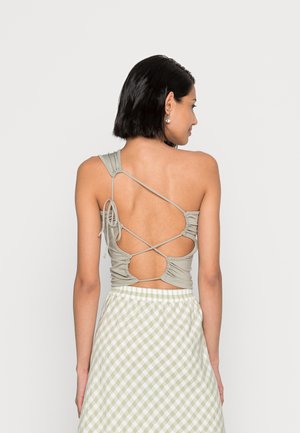 ONE SHOULDER - Top - khaki green dusty