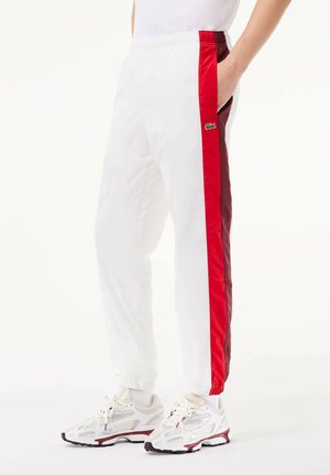 Lacoste Tracksuit bottoms - blanc   bordeaux   rouge igy
