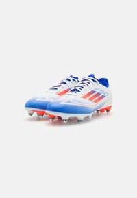 adidas Performance F50 LEAGUE SOFT GROUND - Scarpe da calcio per terreno morbido - footwear white/solar red/lucid blue