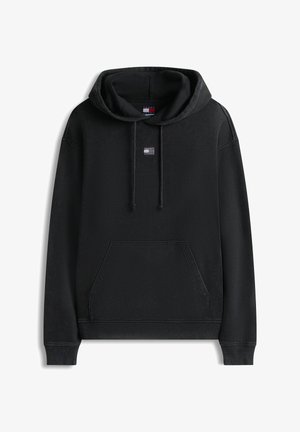 Tommy Jeans, OVERDYED BACK FLAG BADGE RELAXED HOODY - Huppari - black