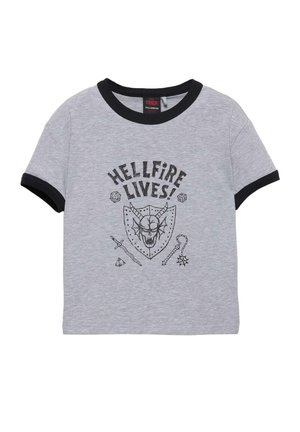 HELLFIRE LIVES STRANGER THINGS  - T-shirt imprimé - light grey