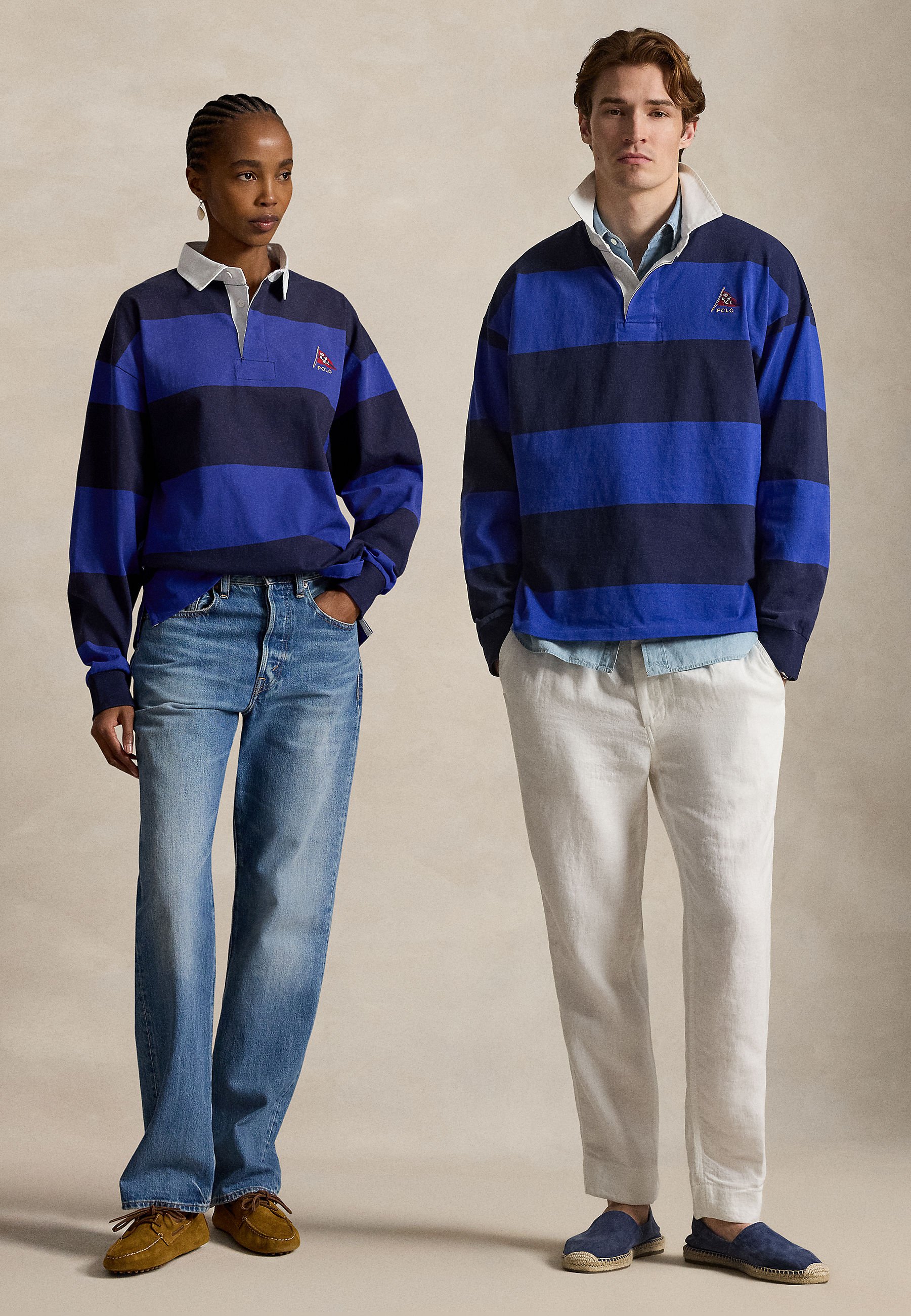 Polo Ralph Lauren BIG FIT STRIPED JERSEY RUGBY SHIRT - Polo shirt