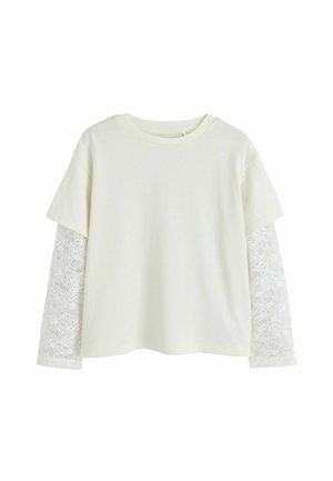 Next, LACE LONG SLEEVE TOP - Pitkähihainen paita - cream