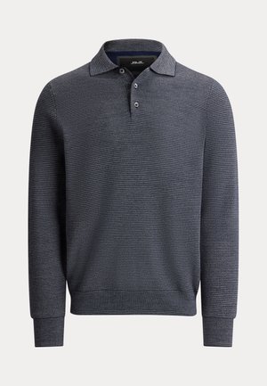 Polo Ralph Lauren, STRIPED PERFORMANCE POLO SWEATER - Polosärk - navy