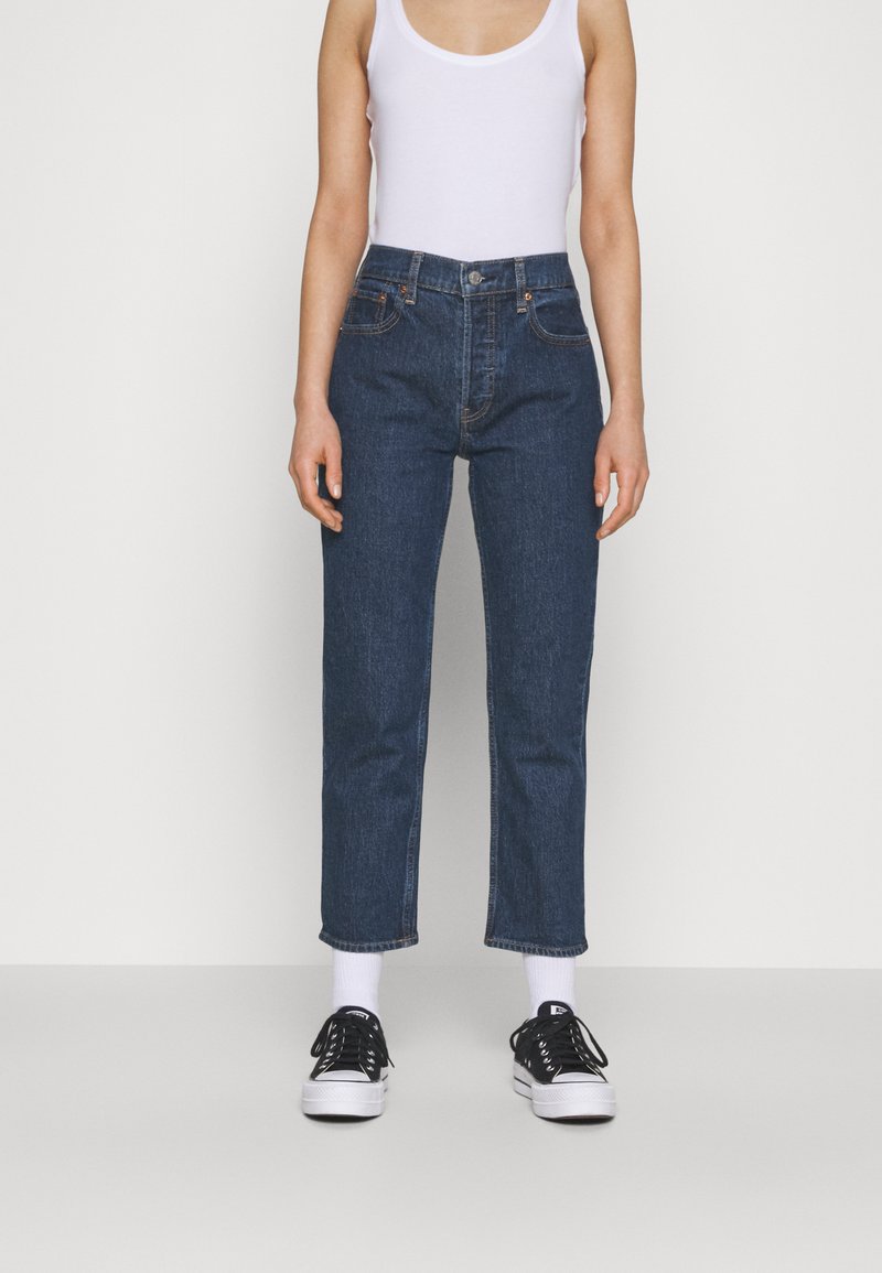 Jean Droit Classique Femme Gap Premium, Taille 4 L32, Denim Bleu Foncé, Coupe Regular