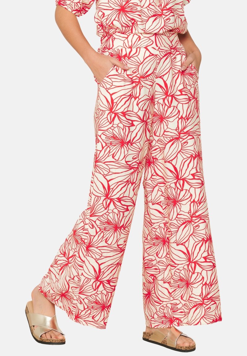LolaLiza WITH FLORAL PRINT - Hlače - red orange