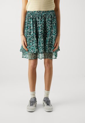 JDYSIBEL SKIRT - Plisséskjørt - black/green/white