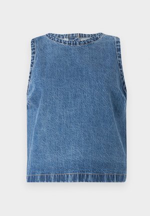 Abercrombie & Fitch Denim Shell Top - Blusa - blue