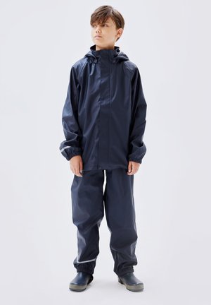 NKNDRY RAIN SET UNISEX - Regenhose - dark sapphire