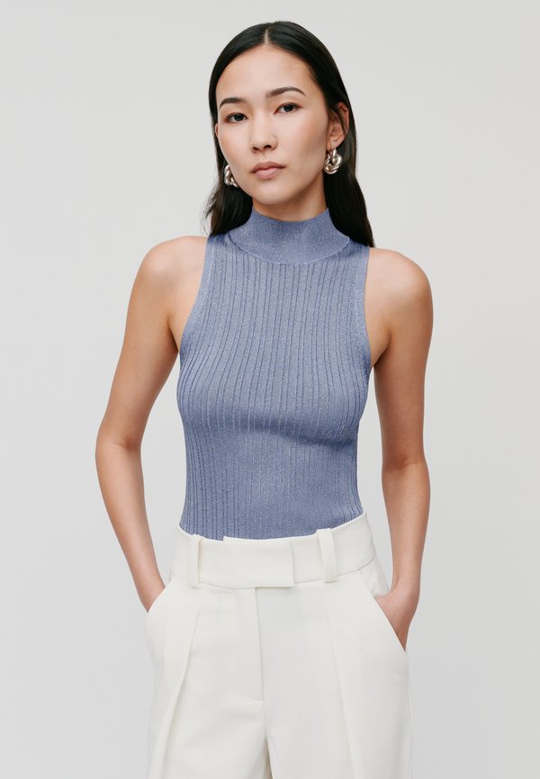 FINJA - Top - sommerblau glitzer3