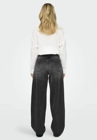 ONLY MIT WEITEM BEIN ONLGIANNA MITTLERE TAILLE BALLON SCHNITT - Straight leg -farkut - washed black