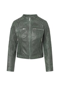 MARIA RACER - Chaqueta de cuero - kombu green