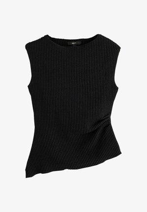 Next, REGULAR FIT - TEXTURE ASYMMETRIC SLEEVELESS TOP - Top - black