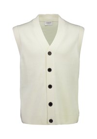 V-NECK BUTTON SLIPOVER - Waistcoat - pearl white