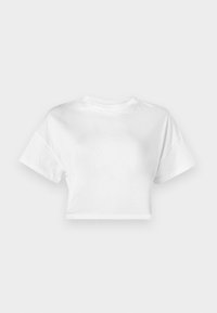 NMALENA O NECK SEMICROP - Basic T-shirt - bright white