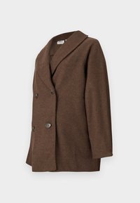 OLMCARRIE BELT COAT - Īss mētelis - chocolate brown