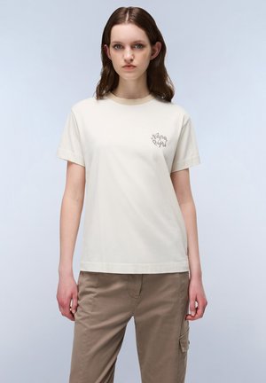 Napapijri FEDAIA - T-shirt print - beige dimity