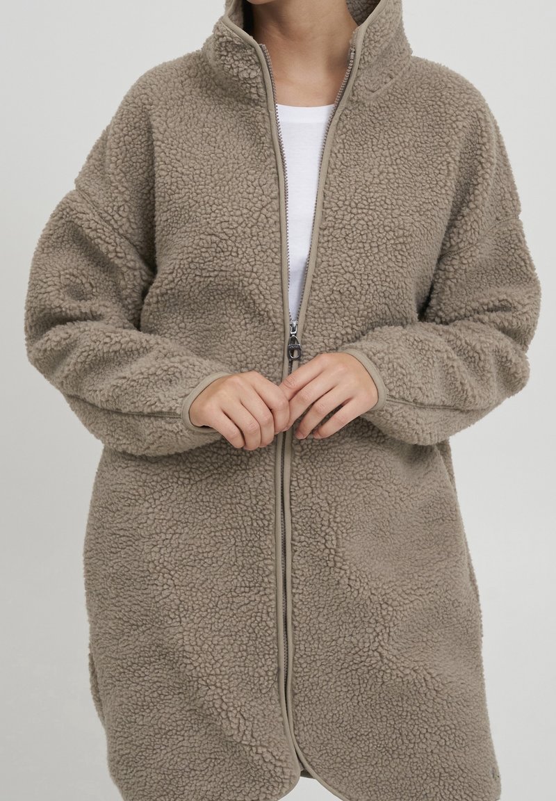 Oxmo Pitkä takki - mottled beige