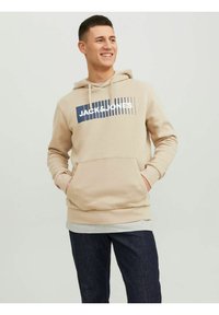 Jack & Jones - JJECORP LOGO PLAY  - Hoodie - crockery Miniatuurafbeelding 1