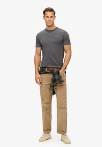 Superdry & Co RETRO ROCKER GRAPHIC  - T-shirts print - charcoal grey