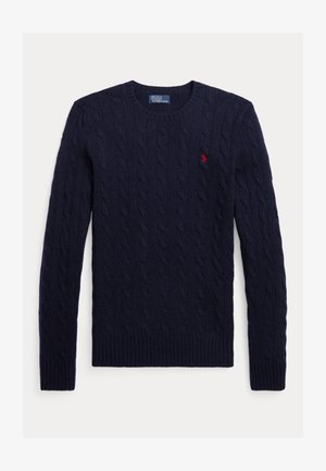 Polo Ralph Lauren CABLE-KNIT WOOL-CASHMERE SWEATER - Pulóver - hunter navy