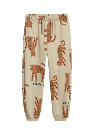 PATTERNED JOGGERS - Træningsbukser - beige