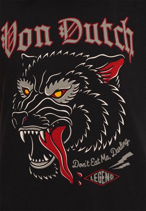 Von Dutch, ROBE LONGUE COL ROND SANS MANCHES AVEC PRINT DEVANT SOUTH - Robe de jour - noir