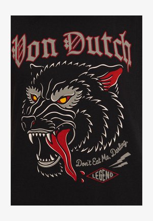 Von Dutch, ROBE LONGUE COL ROND SANS MANCHES AVEC PRINT DEVANT SOUTH - Robe de jour - noir